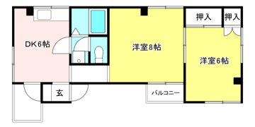 コーポ米川の間取り画像