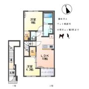 今伊勢町宮後字郷中 新築アパートの間取り画像