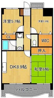 オロマーレ折尾南Iの間取り画像