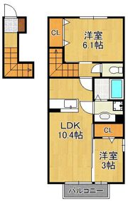 トレス苅田壱番館の間取り画像