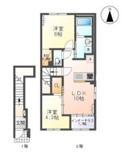 森本2丁目新築アパートⅢの間取り画像