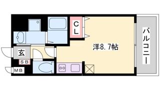 アスヴェル兵庫駅前の間取り画像