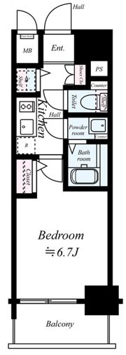 エスリード松屋町SOUTHの間取り画像