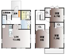 洲崎戸建3の間取り画像