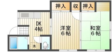 ハセガワコーポⅠの間取り画像