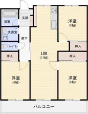 島田橋住宅3号棟の間取り画像