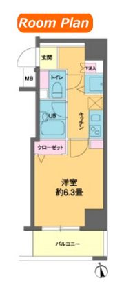 カスタリア新富町Ⅲの間取り画像