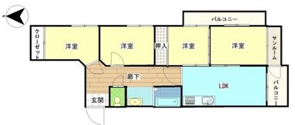 桜宮マンションの間取り画像