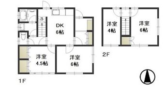 国富戸建貸家の間取り画像