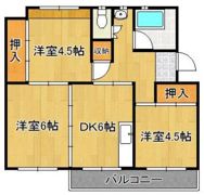 徳力団地131棟の間取り画像