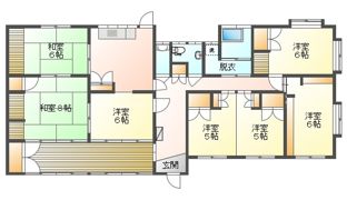 小田貸家の間取り画像