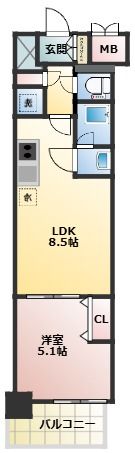 シティカレント新大阪の間取り画像