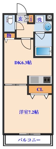 貝ヶ森マンションの間取り画像