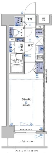 ライオンズクオーレ東京三ノ輪シティゲートの間取り画像