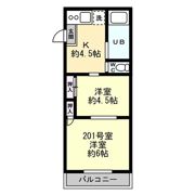 コーポ白楽の間取り画像