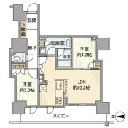 ローレルタワー御堂筋本町の間取り画像