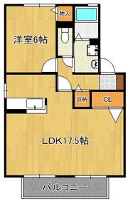 サンスクエア水巻南 A棟の間取り画像