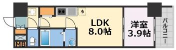 プレサンス堺筋本町エグゼブランの間取り画像