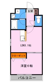 Place水前寺の間取り画像