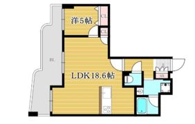 日商岩井レジオン大濠の間取り画像