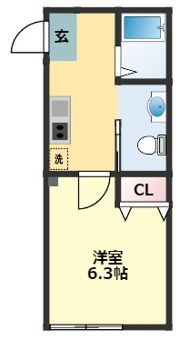 エルミタージュ堀ノ内の間取り画像