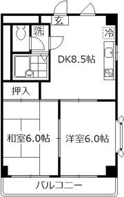 ヴィラ旭の間取り画像