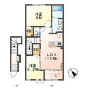 クレスト モネDの間取り画像