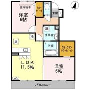 プランドール安岡Ⅲ B棟の間取り画像