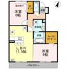 プランドール安岡Ⅲ B棟の間取り画像