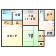 安庭貸家の間取り画像