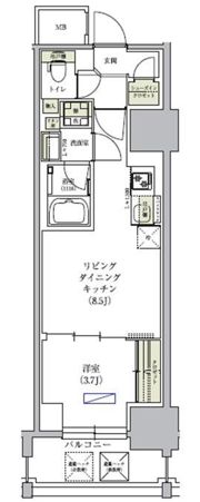 アーバネックス谷町四丁目の間取り画像
