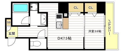 ラグレース天六の間取り画像