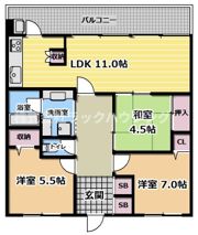 メロディハイム守口駅前の間取り画像