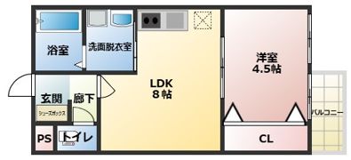 Cotto 九工大前の間取り画像