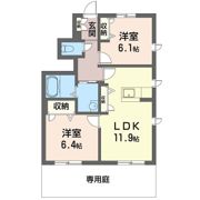 シャンティ韮川Bの間取り画像