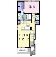 コーポタイケーの間取り画像
