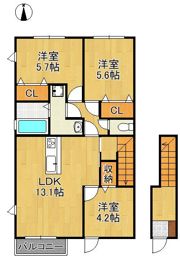 Legend ハイム Bの間取り画像