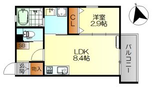 レジデンシャル広の間取り画像