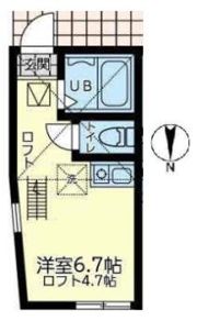 ユナイト新町ジルベールの間取り画像