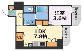 ALZA北浜の間取り画像