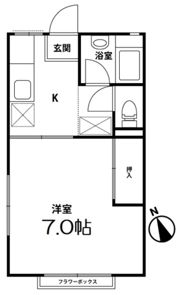 コーポウテナの間取り画像