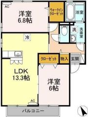 ディアコート K A棟の間取り画像