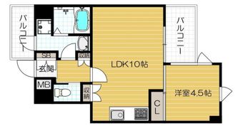 FLAT INN UESHIOの間取り画像