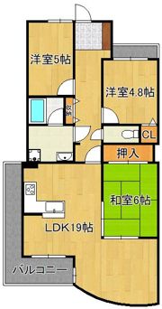 イマージュアークヒルズ黒崎西 1203号室の間取り画像