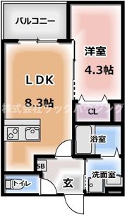リエート大橋町の間取り画像