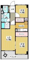 パスレル秀栄の間取り画像