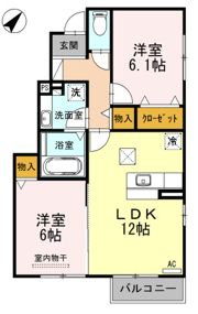 フルールの間取り画像