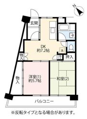 UR萩山2号棟115号室の間取り画像