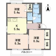 グランコート浅野 D棟の間取り画像