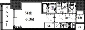 エスリードレジデンス大阪福島シティクロスの間取り画像